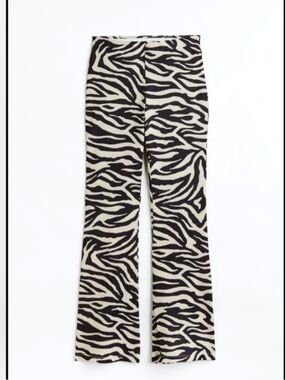 H&M Zebra-Print Flared Pants